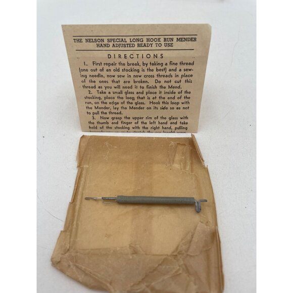 Vintage Nelson Special Long Hook Run Mender Hand-Adjusted For Stockings - Picture 1 of 3